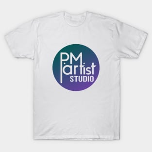 PM artist Studio Logo (Teal Blue Purple) T-Shirt